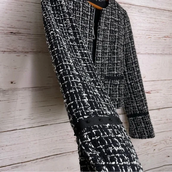 NWT Hugo Boss Kalili cropped tweed blazer jacket - Picture 10 of 12